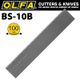 OLFA Scraper Blades X10 For Xsr Series 100mmx0.5mm